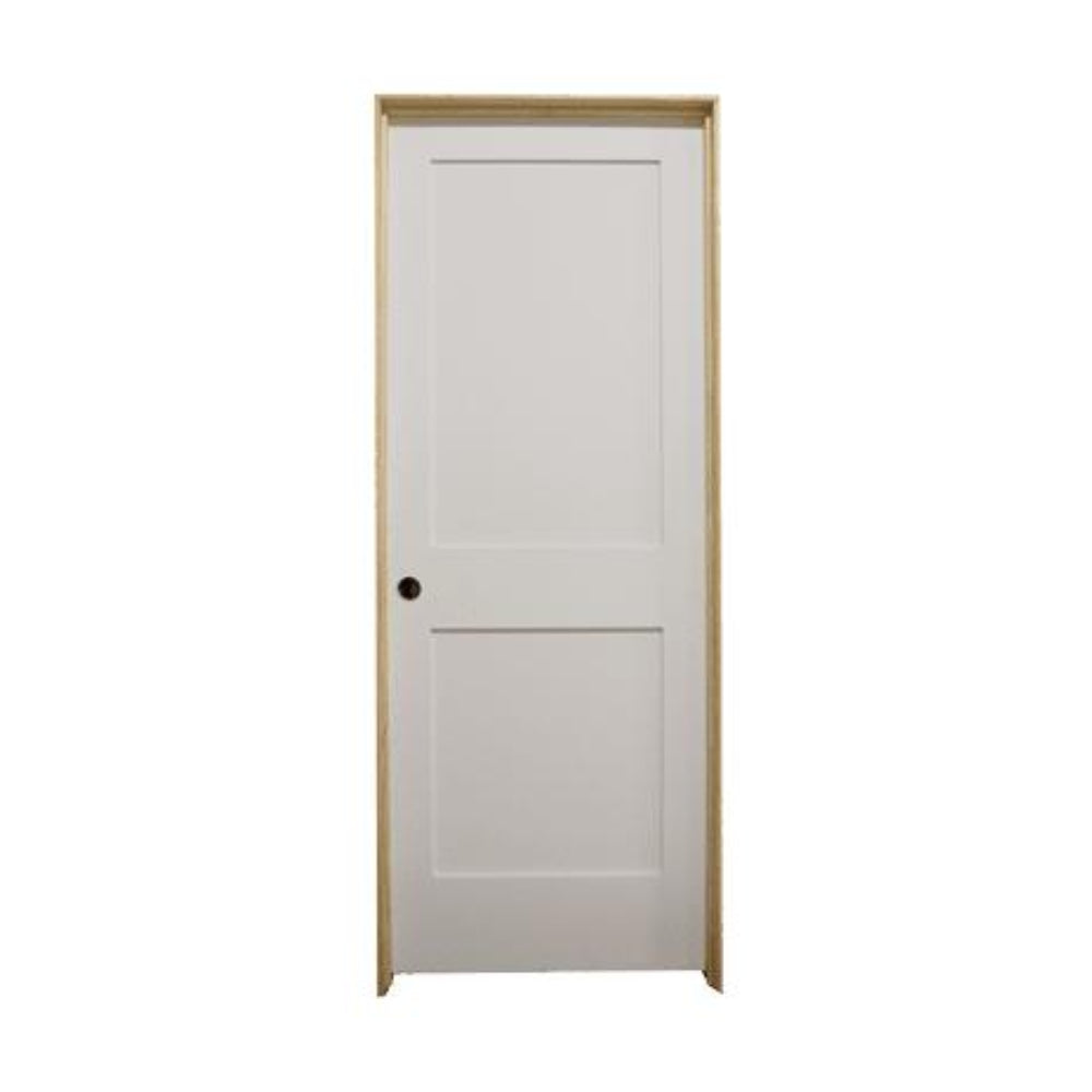 18 in. x 6 ft. 8 in. White 2-Panel Shaker Solid Core Primed MDF Prehung Interior Door