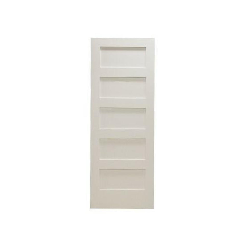 18 in. x 8 ft. Shaker 5-Panel Solid Core Primed MDF Interior Door Slab