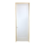 Puerta interior precolgada de MDF con núcleo sólido, imprimada, de 18 in x 8 ft, de color blanco, de un panel