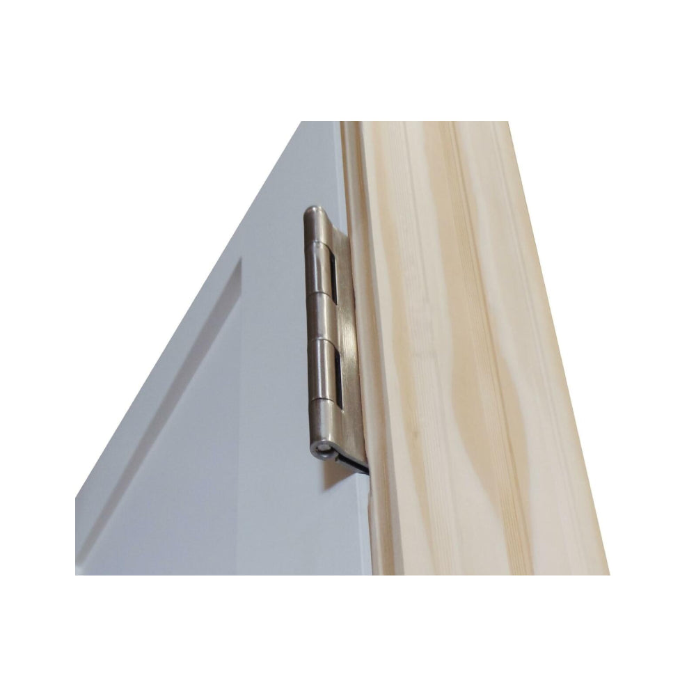 18 in. x 8 ft. White 2-Panel Shaker Solid Core Primed MDF Prehung Interior Door