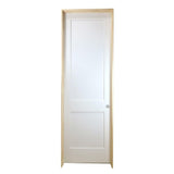 18 in. x 8 ft. White 2-Panel Shaker Solid Core Primed MDF Prehung Interior Door