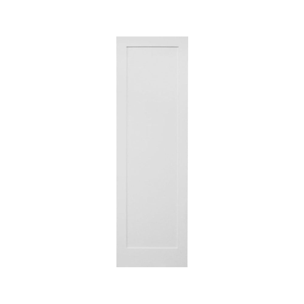 18 in. x 8 ft. White Shaker 1-Panel Solid Core Primed MDF Interior Door Slab