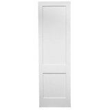 24 in x 96 in White Shaker 2-Panel Solid Core Primed MDF Interior Door Slab