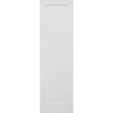 30 in x 96 in White Shaker 1-Panel Solid Core Primed MDF Interior Door Slab
