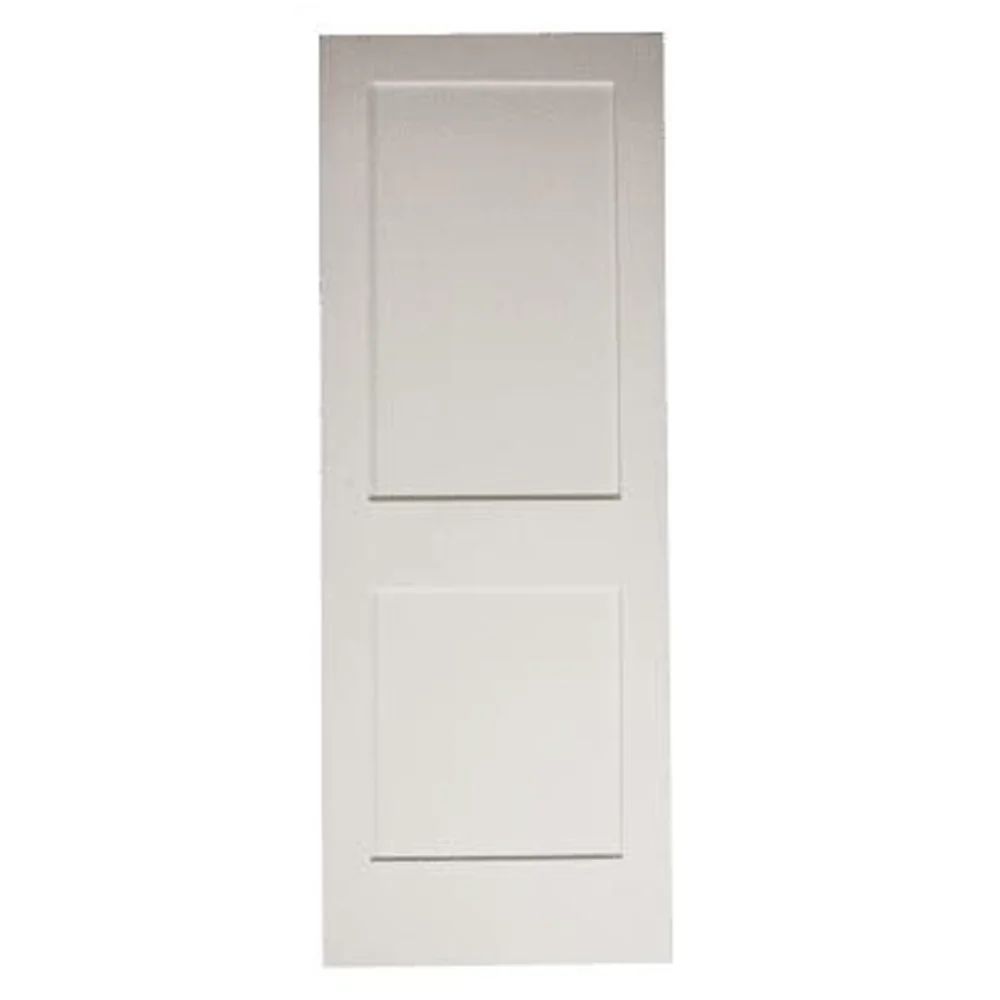 32 in x 80 in White Shaker 2-Panel Solid Core Primed MDF Interior Door Slab