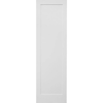 24 in x 96 in White Shaker 1-Panel Solid Core Primed MDF Interior Door Slab