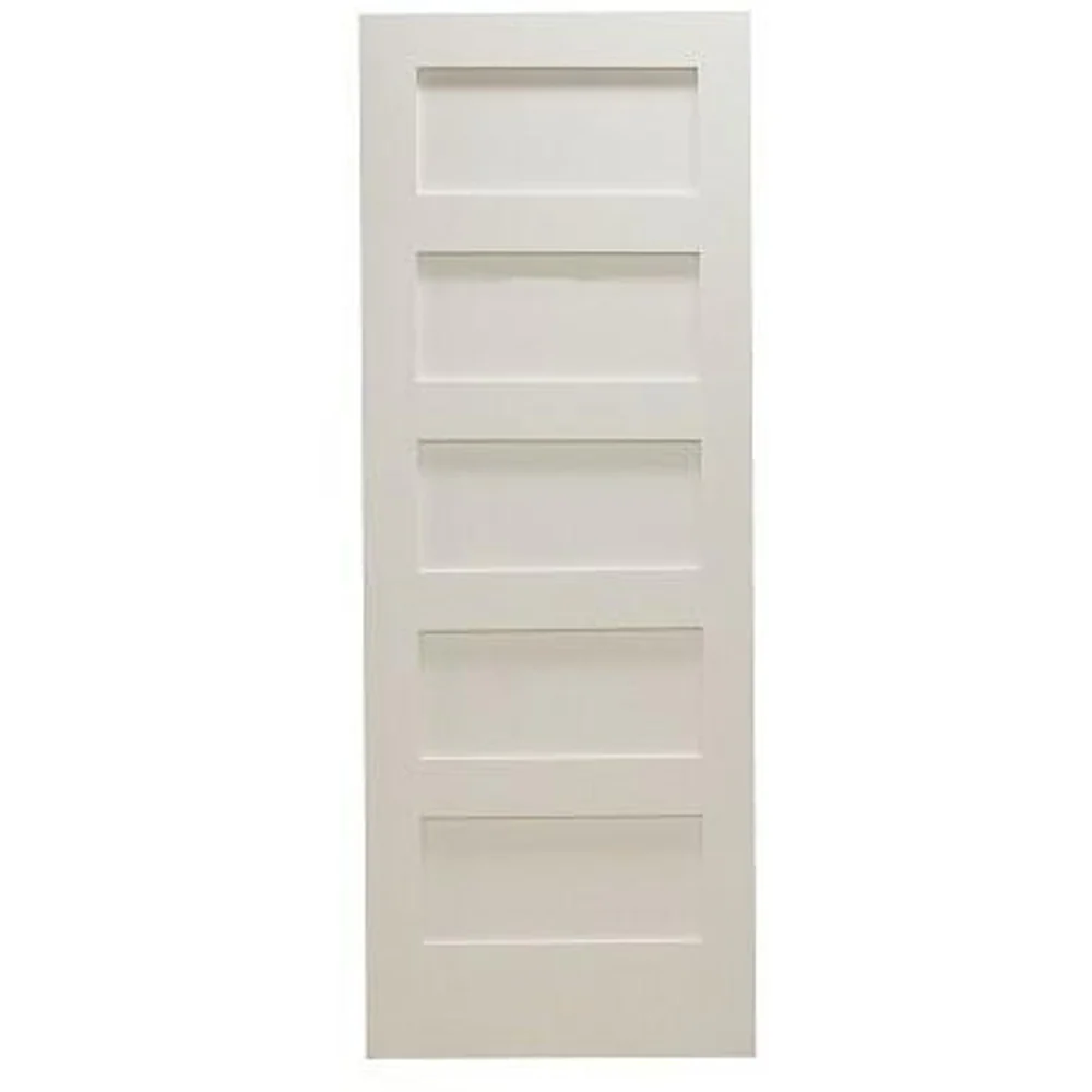 36 in x 80 in Shaker 5-Panel Solid Core Primed MDF Interior Door Slab