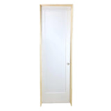 Puerta interior precolgada de MDF con núcleo sólido, imprimada, de 1 panel, color blanco, estilo Shaker, de 1/6 x 6/8