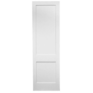 32 in x 96 in White Shaker 2-Panel Solid Core Primed MDF Interior Door Slab