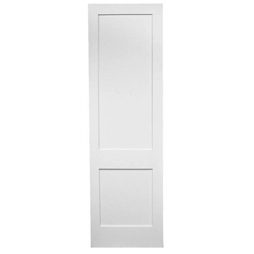 30 in x 96 in White Shaker 2-Panel Solid Core Primed MDF Interior Door Slab