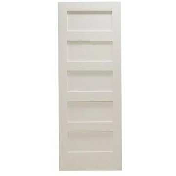 30 in x 96 in Shaker 5-Panel Solid Core Primed MDF Interior Door Slab