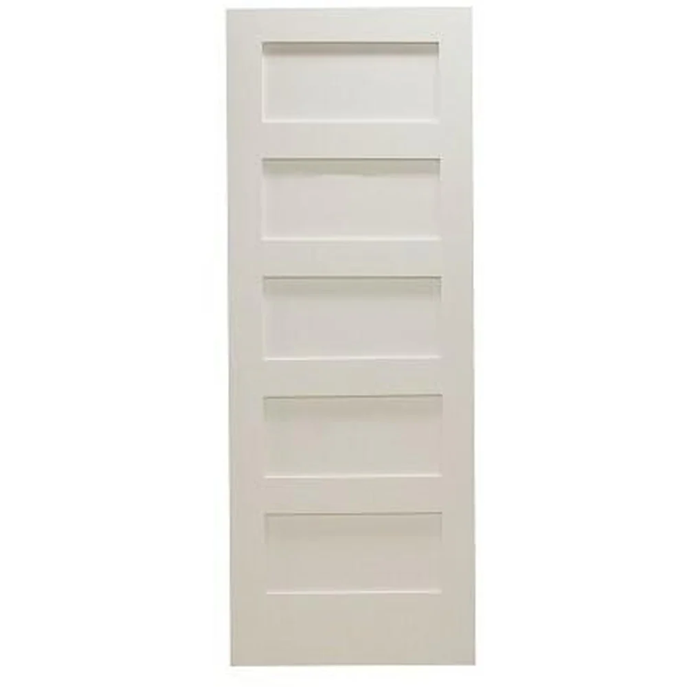 32 in x 96 in Shaker 5-Panel Solid Core Primed MDF Interior Door Slab
