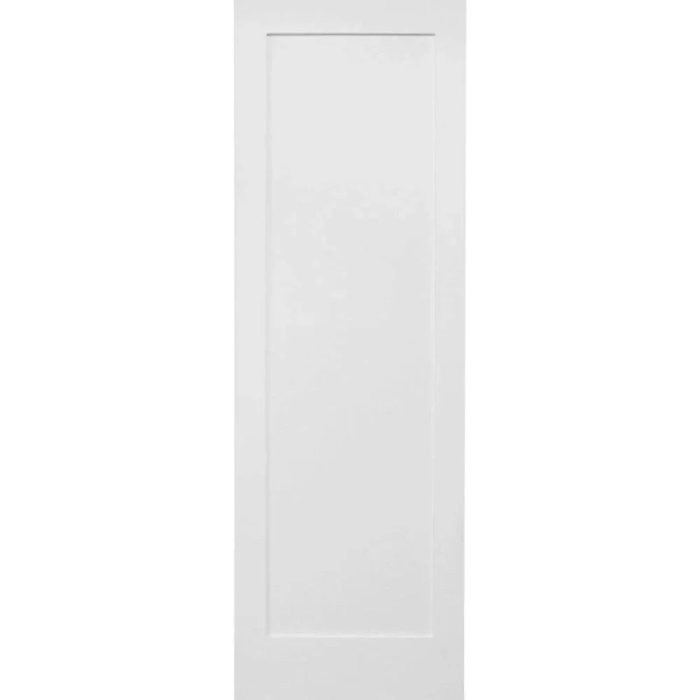 36 in x 80 in White Shaker 1-Panel Solid Core Primed MDF Interior Door Slab