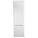 18 in x 96 in White Shaker 2-Panel Solid Core Primed MDF Interior Door Slab
