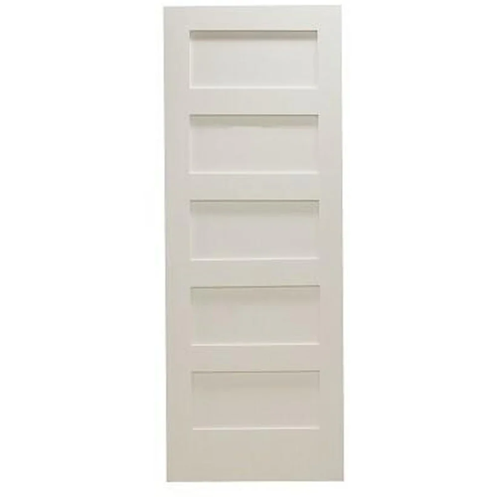 24 in x 80 in Shaker 5-Panel Solid Core Primed MDF Interior Door Slab
