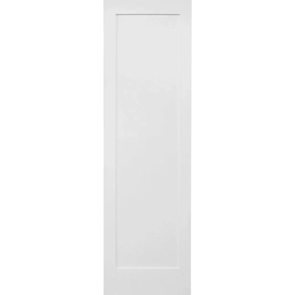24 in x 80 in White Shaker 1-Panel Solid Core Primed MDF Interior Door Slab