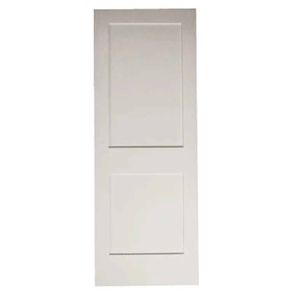 30 in x 80 in White Shaker 2-Panel Solid Core Primed MDF Interior Door Slab