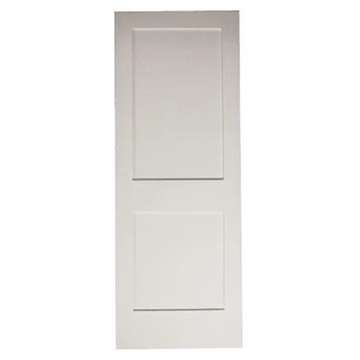 30 in x 80 in White Shaker 2-Panel Solid Core Primed MDF Interior Door Slab