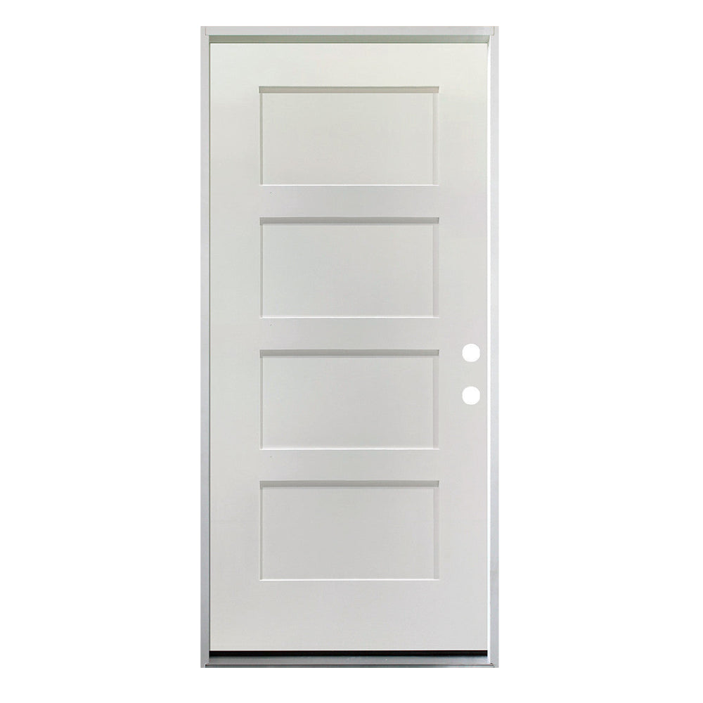 36 IN. x 79 IN. 4 Panel Primed 20 Min. Fire-Rated Single Prehung Interior Door