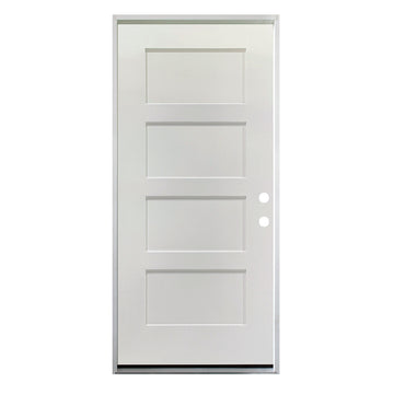 36 IN. x 79 IN. 4 Panel Primed 20 Min. Fire-Rated Single Prehung Interior Door