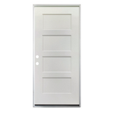 36 IN. x 79 IN. 4 Panel Primed 20 Min. Fire-Rated Single Prehung Interior Door