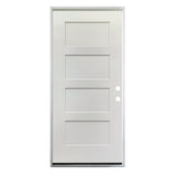 36 IN. x 79 IN. 4 Panel Primed 20 Min. Fire-Rated Single Prehung Interior Door