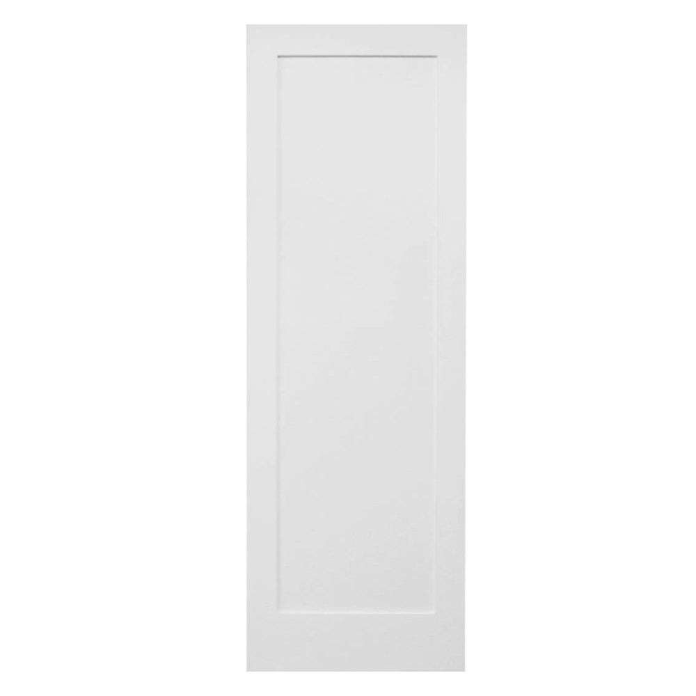 24 in. x 6ft. 8in. White Shaker 1-Panel Solid Core Primed MDF Interior Door Slab