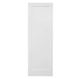 24 in. x 6ft. 8in. White Shaker 1-Panel Solid Core Primed MDF Interior Door Slab