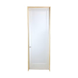 Puerta interior precolgada de MDF con imprimación de núcleo sólido Shaker de 1 panel, color blanco, de 24 pulgadas x 8 pies