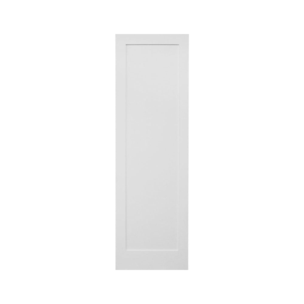 24 in. x 8 ft. White Shaker 1-Panel Solid Core Primed MDF Interior Door Slab