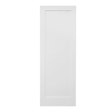 Losa para puerta interior de MDF con imprimación de núcleo sólido de 1 panel, estilo Shaker, color blanco, de 28 in x 6 ft 8 in