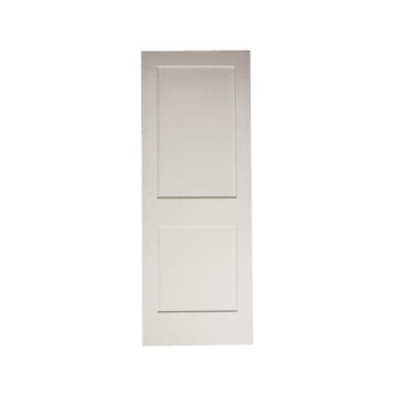 Losa para puerta interior de MDF con imprimación de núcleo sólido de 2 paneles, estilo Shaker, color blanco, de 28 pulg. x 6 pies 8 pulg.