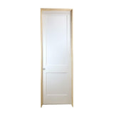 Puerta interior precolgada de MDF con núcleo sólido, imprimada, de 2 paneles, color blanco, de 28 in x 8 ft