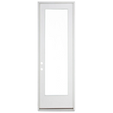 2/8x8/0 Primed Fiberglass Full Clear Exterior Door