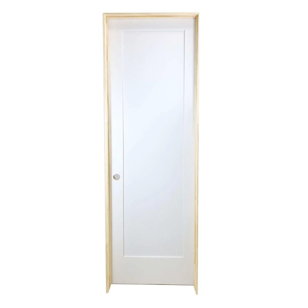 2/0 X 6/8 White 1-Panel Shaker Solid Core Primed MDF Prehung Interior Door
