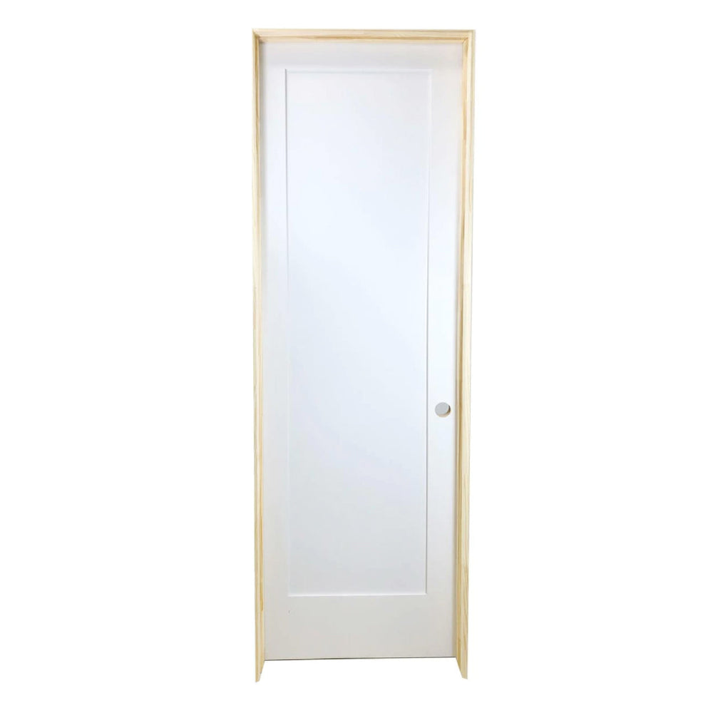 2/0 X 6/8 White 1-Panel Shaker Solid Core Primed MDF Prehung Interior Door