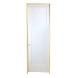 2/0 X 6/8 White 1-Panel Shaker Solid Core Primed MDF Prehung Interior Door