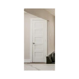 18 in. x 8ft. Shaker 5-Panel Solid Core Primed MDF Prehung Interior Door