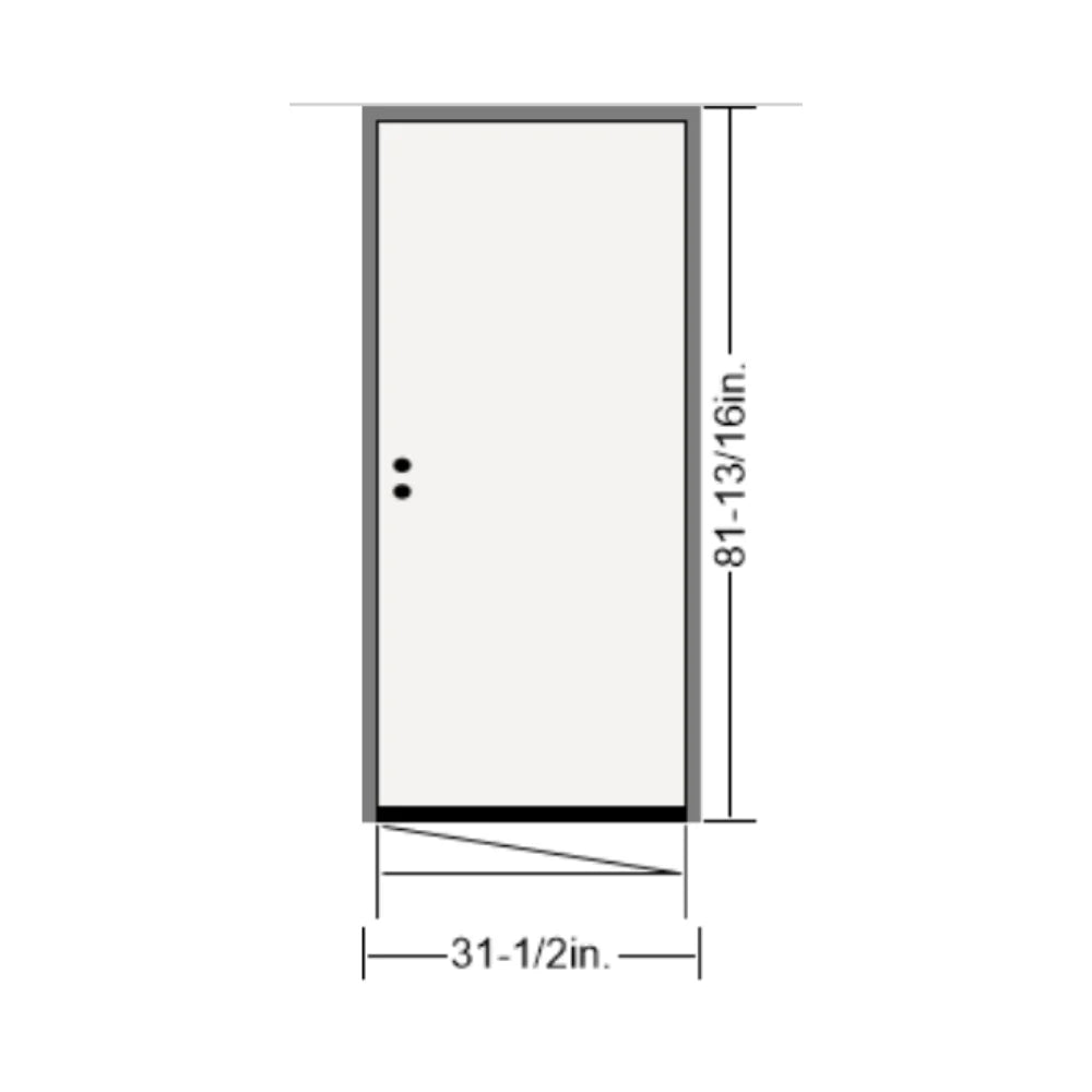 2/6x6/8 Flush Fire Rated Exterior Prehung Door