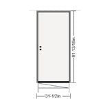 2/6x6/8 Flush Fire Rated Exterior Prehung Door