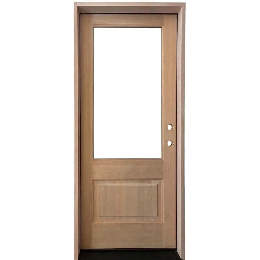 2/8x6/8 Hemlock Prehung Front Door With 3/4 Lite