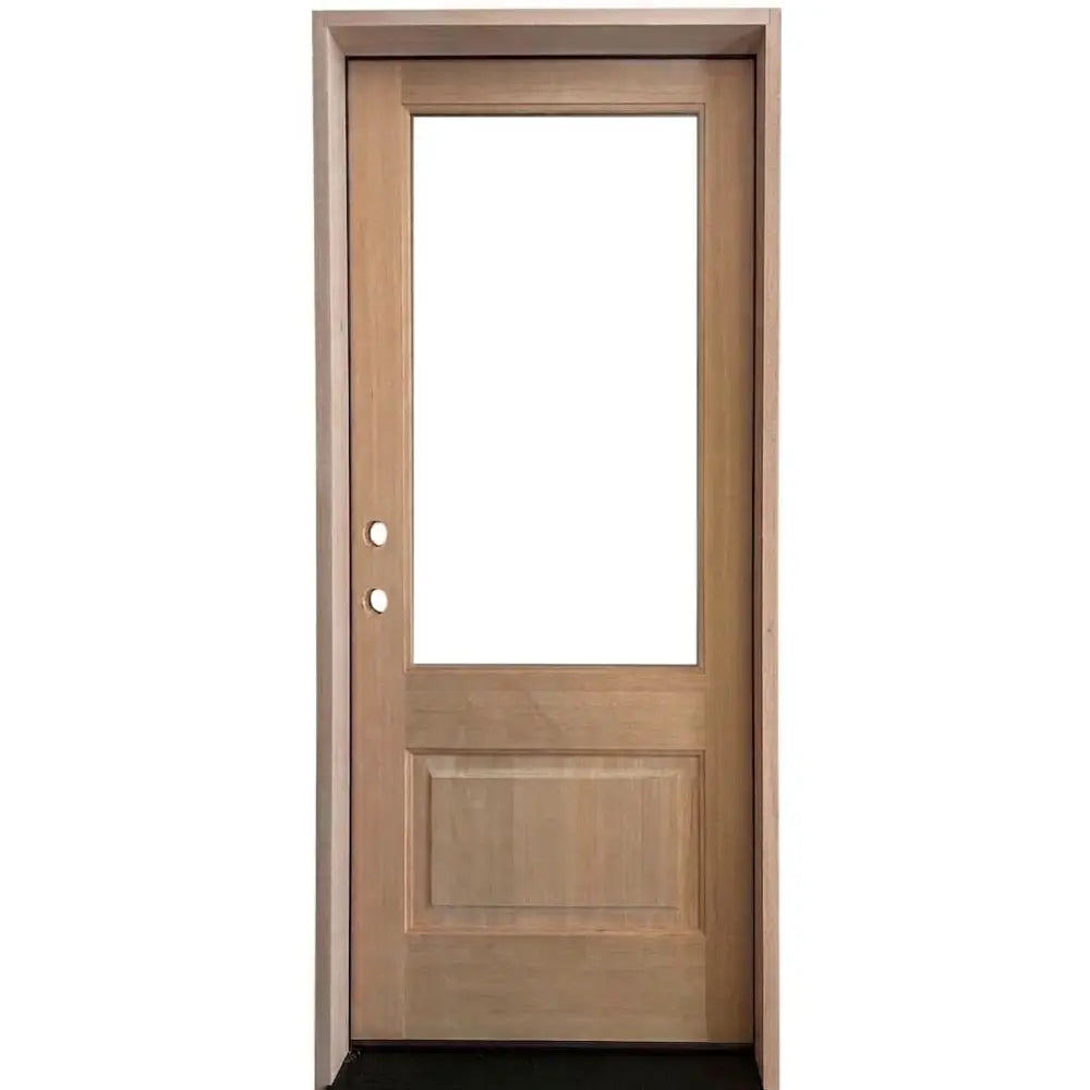 2/8x6/8 Hemlock Prehung Front Door With 3/4 Lite