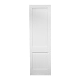 30 in. x 8 ft. White Shaker 2-Panel Solid Core Primed MDF Interior Door Slab