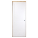 30 in. x 6 ft. 8 in. White 2-Panel Shaker Solid Core Primed MDF Prehung Interior Door