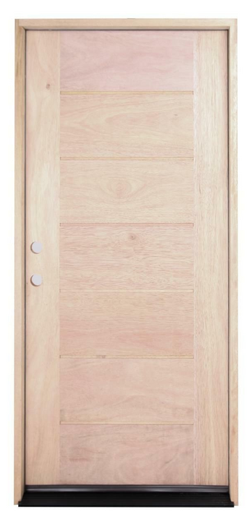 3 ft. x 6 ft. 8 in. Exterior Mahogany Door Horizontal Line