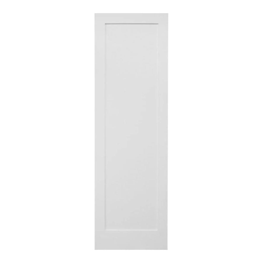 32 in. x 6ft 8in. White Shaker 1-Panel Solid Core Primed MDF Interior Door Slab