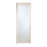 32 in. x 8 ft. White 1-Panel Shaker Solid Core Primed MDF Prehung Interior Door
