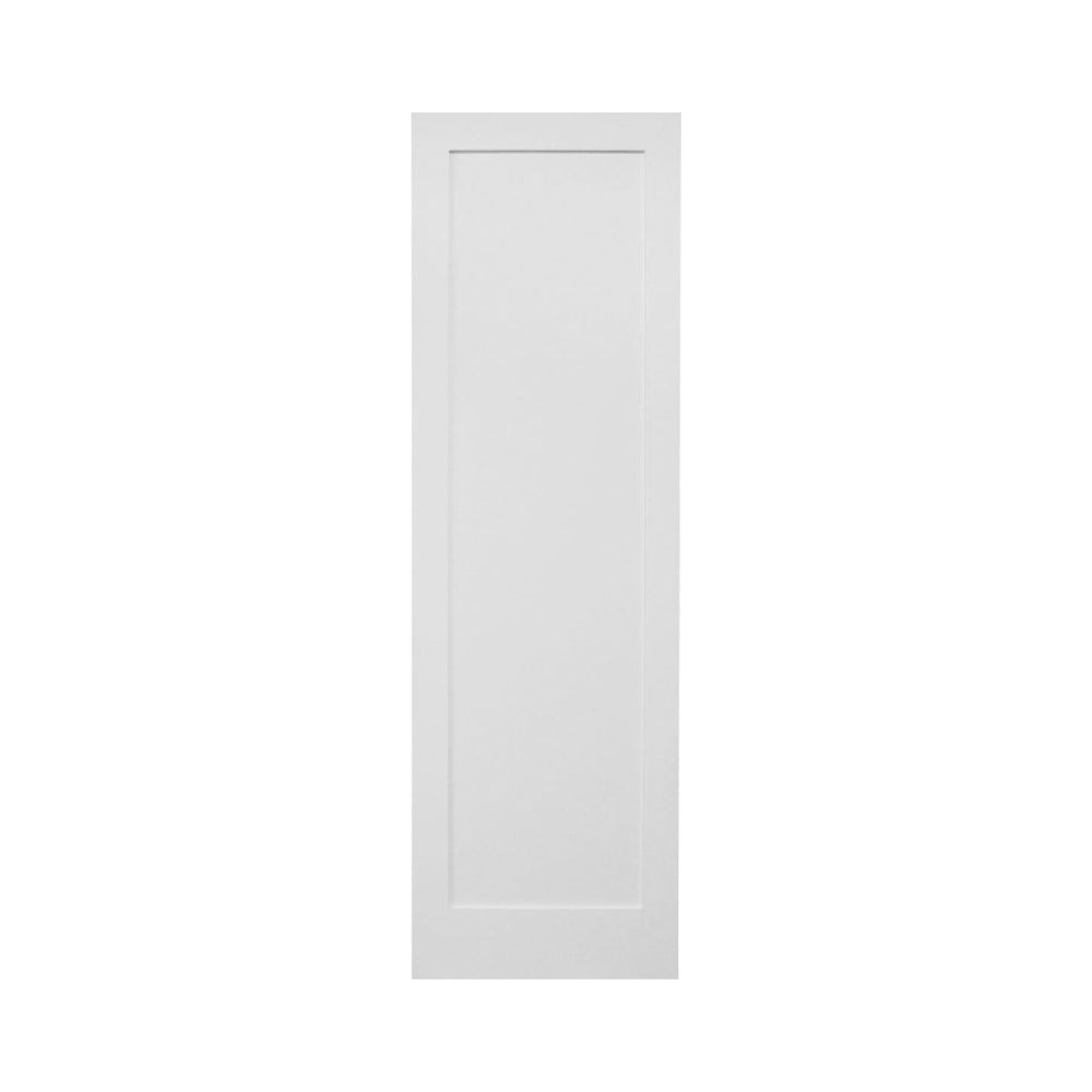 Losa para puerta interior de MDF con imprimación de núcleo sólido de 1 panel, estilo Shaker, color blanco, de 32 in x 8 ft