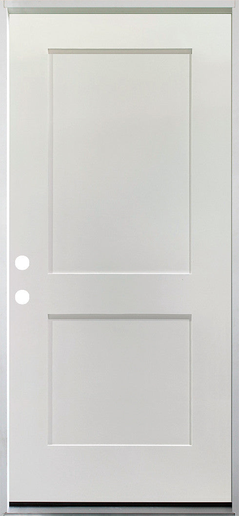 Puerta interior precolgada simple de 36 pulg. x 79 pulg. con 2 paneles, imprimada, con clasificación de resistencia al fuego de 20 min., para uso en garaje