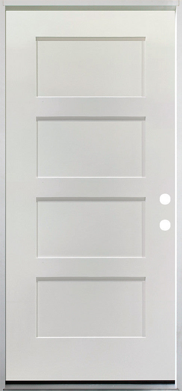 36 IN. x 79 IN. 4 Panel Primed 20 Min. Fire-Rated Single Prehung Interior Door